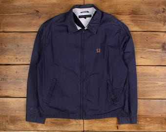 Giacca a vento vintage Tommy Hilfiger, modello bomber XL blu