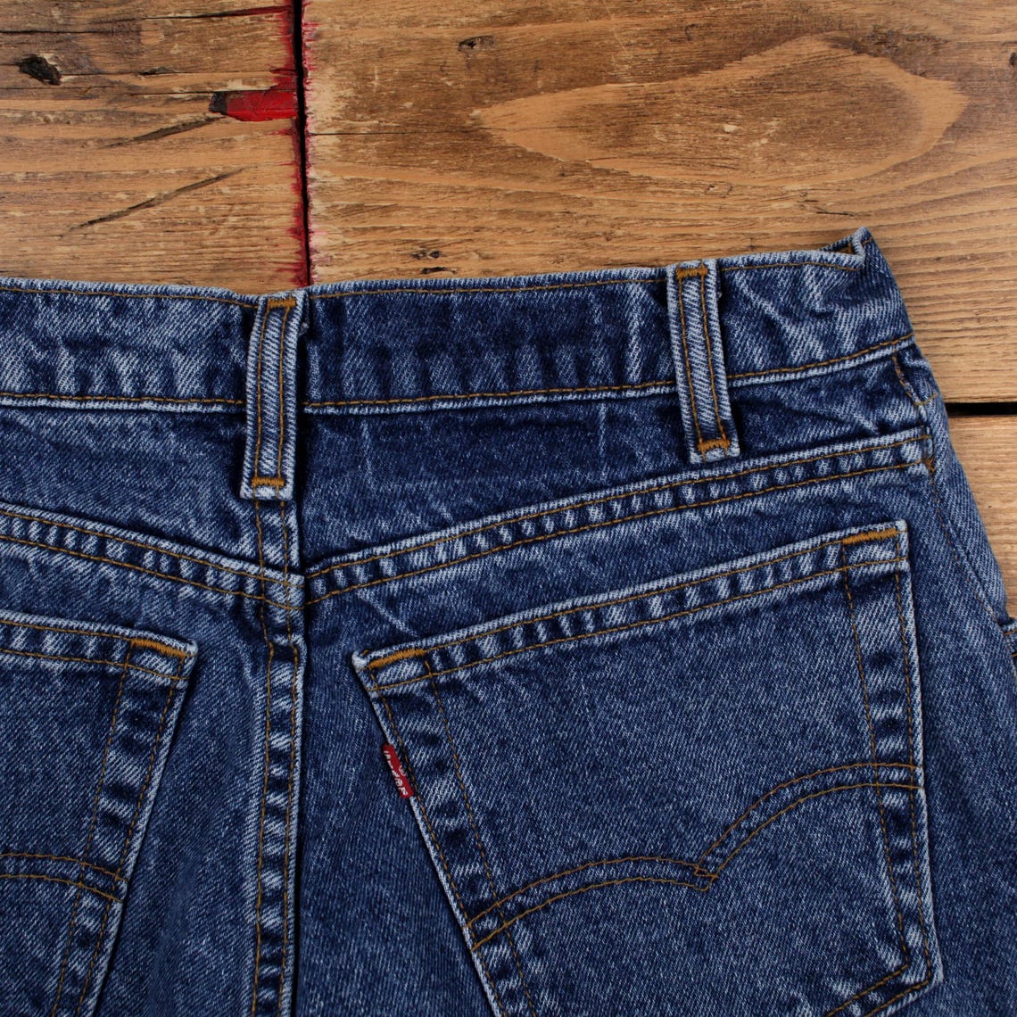 Vintage Levis Jeans 27 x 29 Medium Wash Straight Blue Womens Red Tab Denim, foto 4 di 5