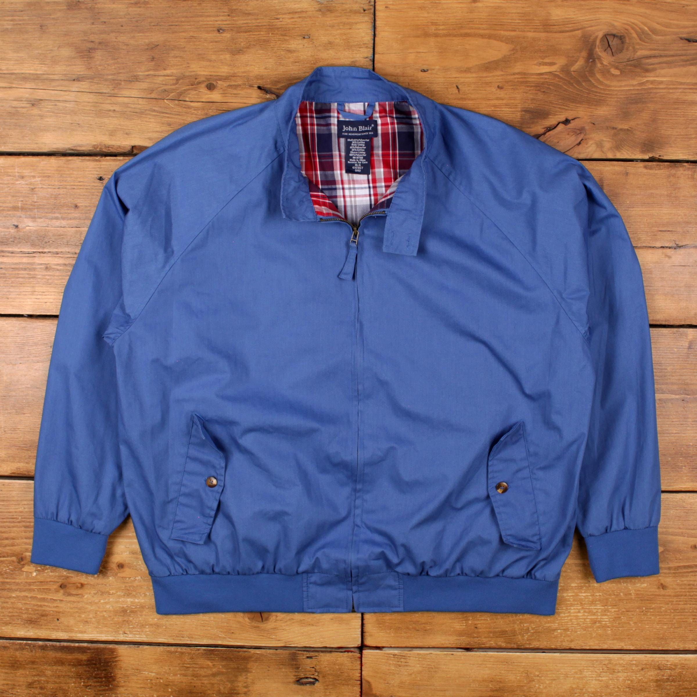 Chemise homme John Blair XL bleue manches longues col