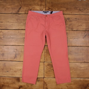 Vintage Tommy Hilfiger Chino Pants Trousers 36x30 Unisex Tapered Pink
