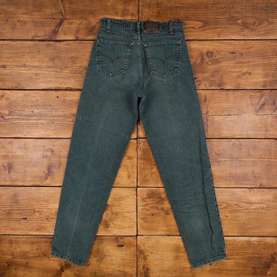 Vintage Levis 217 Jeans 31 x 34 90s Lavado Medio Conico Verde Negro Tab Denim Etsy Espana
