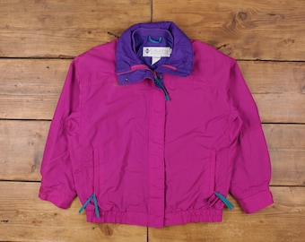 Veste Coupe-vent Vintage Columbia Pour Femme - Taille M, Vert Foncé - Occasion En Très Bon état