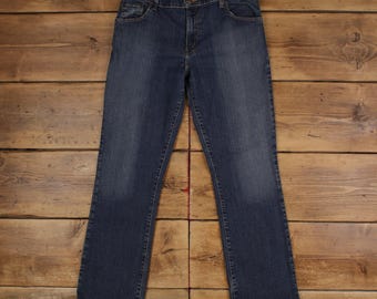 Vintage Levis 523 Jeans 34 X 32 Dark Wash Straight Blue Red Tab