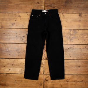 Vintage Levis 550 Student Jeans 29 x 28 Dark Wash Straight Black Red Tab Denim