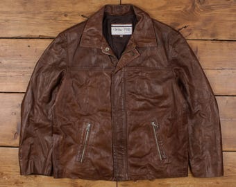 Vera Pelle Leather Jacket / Made in Italy /classic Leather Jacket