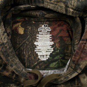 Felpa con cappuccio Mossy Oak taglia L da uomo, con logo mimetico, ideale per attività all'aperto e caccia, colore marrone. immagine 3
