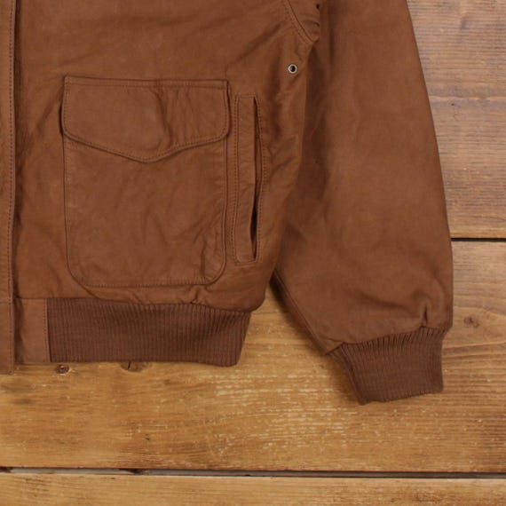 Vintage Redhead Leather Jacket M 90s Bomber Brown Womens - Etsy Israel