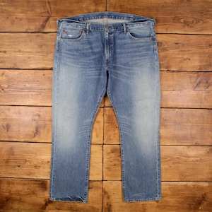 Vintage Polo Ralph Lauren Jeans Pants Trousers 42x30 Denim Mens Straight Blue