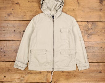 Vintage St John's Bay Outdoor Coat M 90s Beige Zip Snap - Etsy