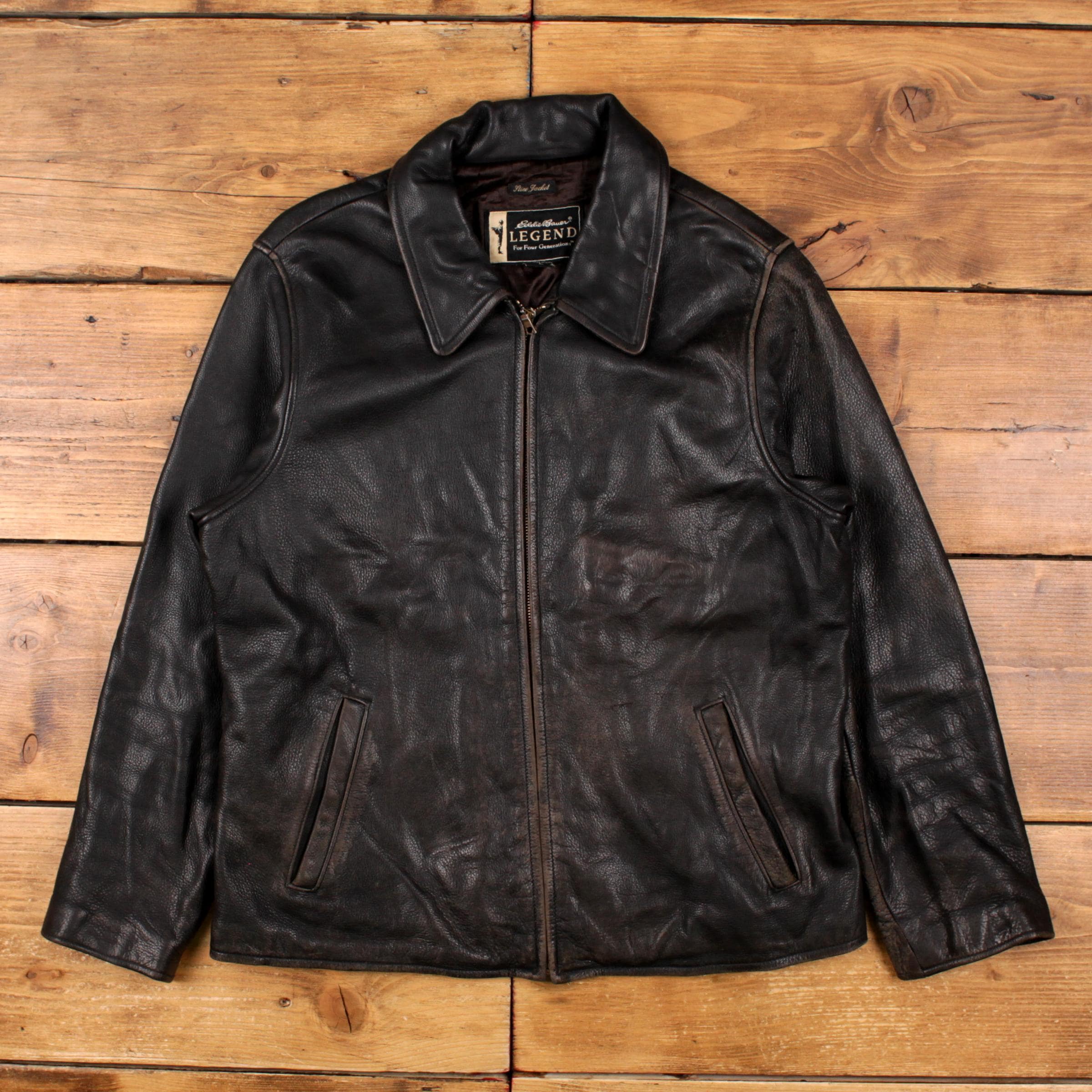 Eddie Bauer Leather Jacket - Etsy