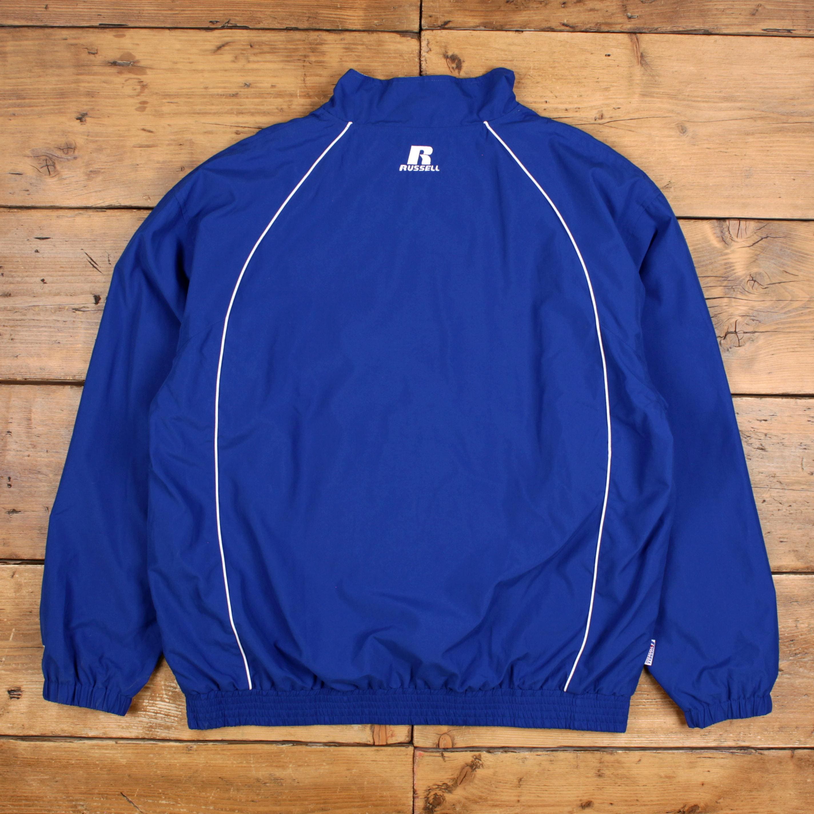Vintage Russell Athletic Windbreaker Jacket XL Track Blue - Etsy