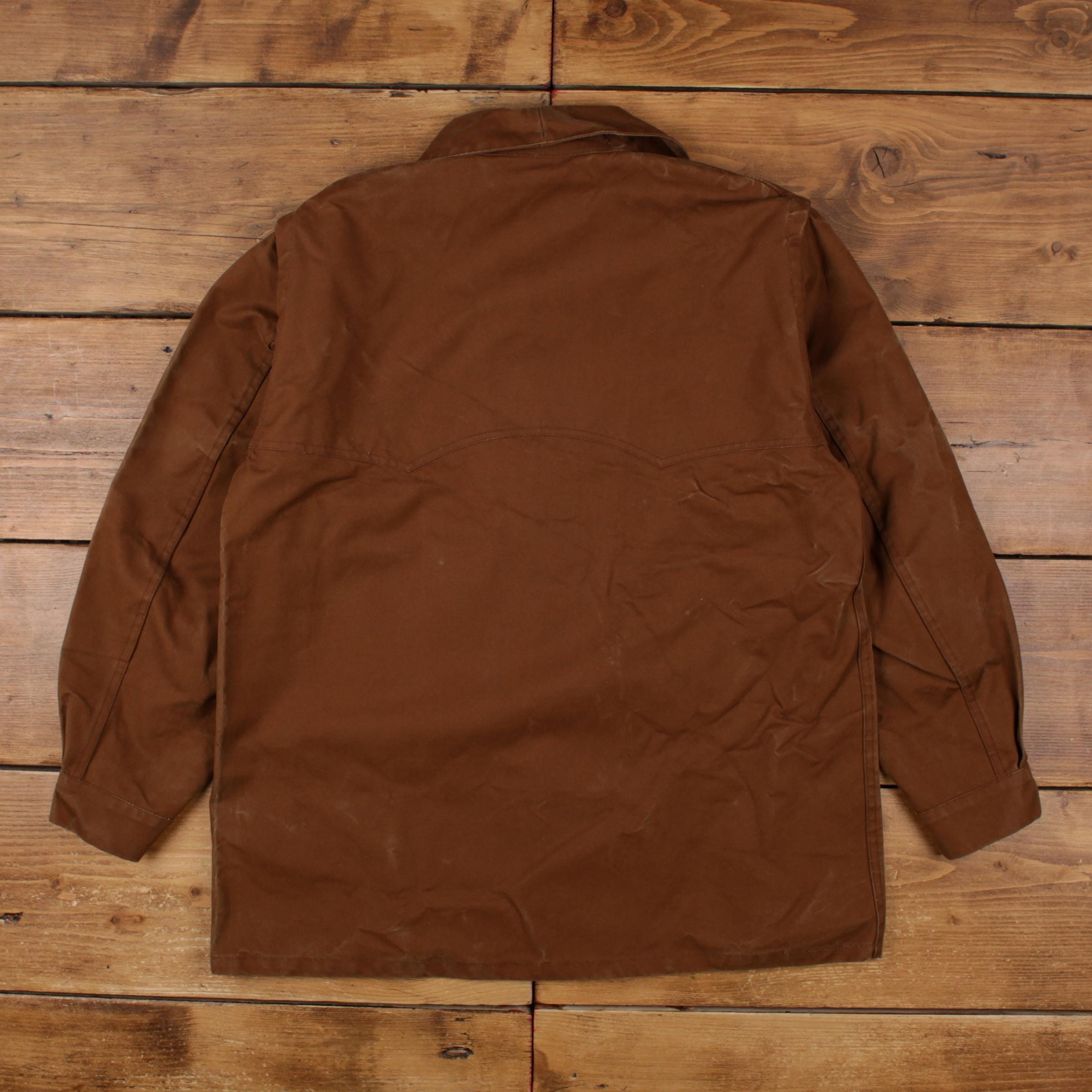 Vintage French Railway Workwear Jacket L Mens 50s Brown Canvas