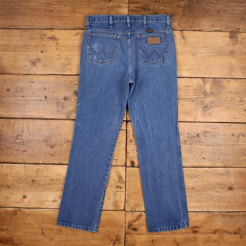 Vintage Wrangler Jeans 32x32 90s Blue 934den Straight Stonewash Western Denim image 2