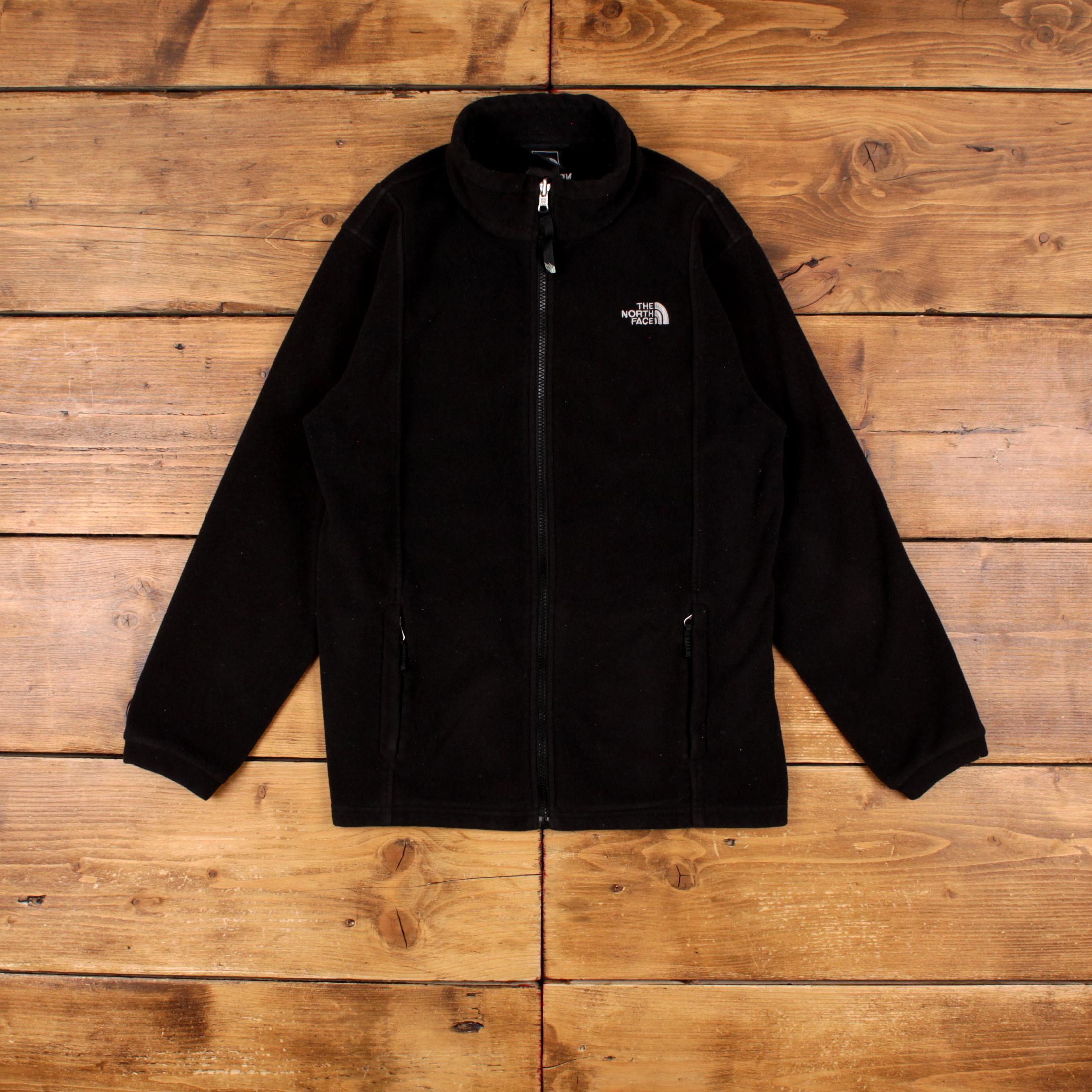 Chaqueta de exterior Vintage North Face M Fleece negra para mujer