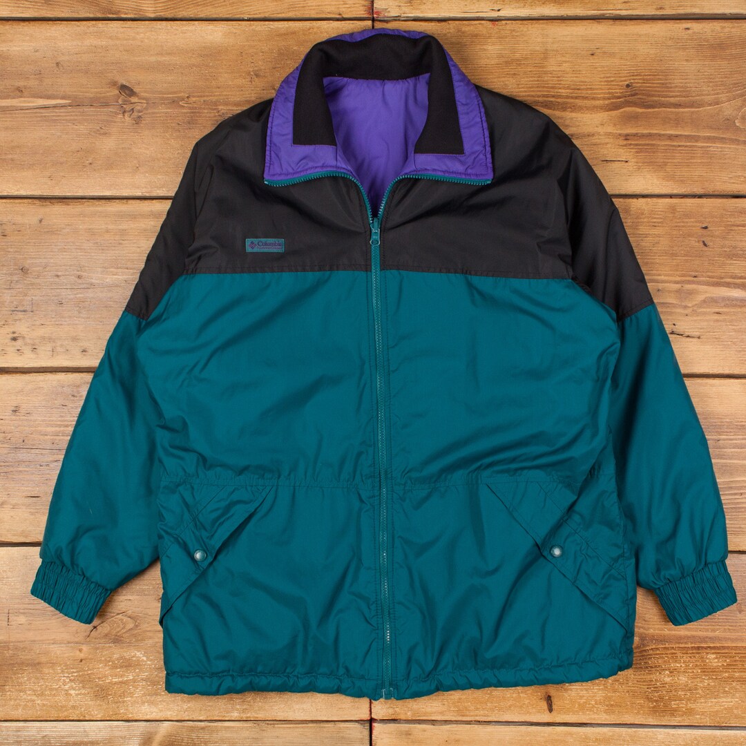 Vintage Columbia Green Anorak ジャケット Vintage - Men - Columbia Men Rubberized Rain Jacket - Hunter
