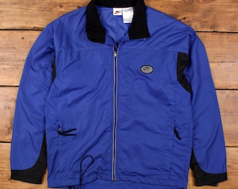 Vintage 90's Nike Windbreaker Jacket Blue Size L by Nike - Etsy