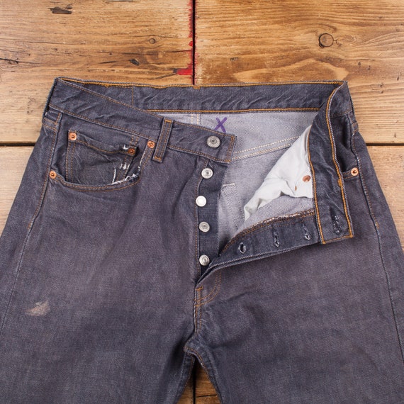 Vintage Levis 501 Jeans 30 x 34 Dark Wash Straigh… - image 5