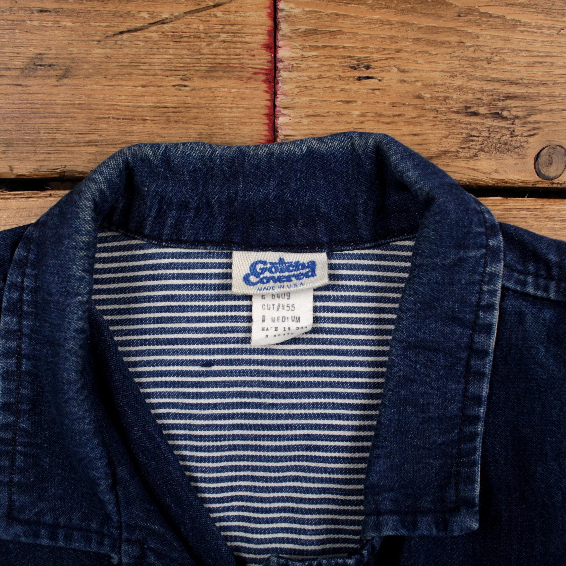 Vintage Gotcha Covered Denim Jacket M 90s USA Made Blue Womens - Etsy