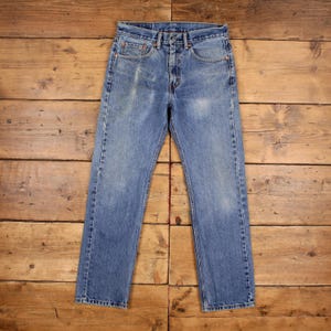 Vintage Levis 505 Jeans 31 x 30 Stonewash Straight Blue Red Tab Denim