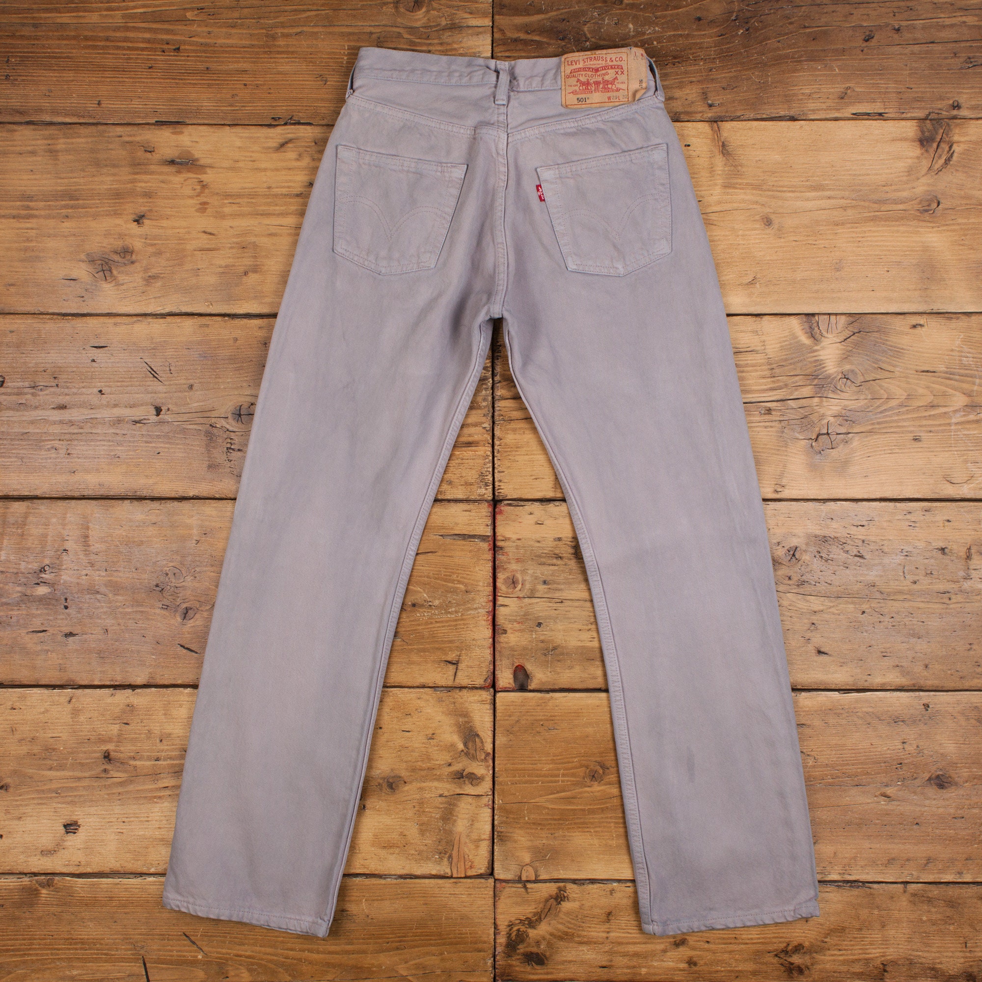 Vintage Levis 501 Jeans 28 X 31 Light Wash Straight Grey Red Vintage Levis 501 Jeans 28 X 31 Light Wash Straight Grey Red