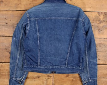 Vintage Montgomery Ward 101 Denim Jacket 44 Mens 60s Scovill Zip