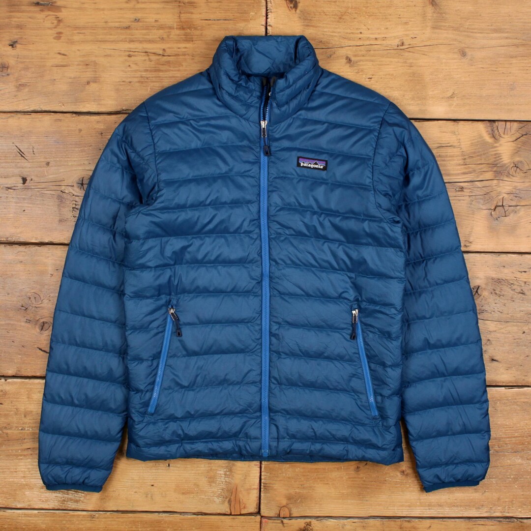 ［希少］00s old patagonia puff down JKTレアカラー Patagonia Puffer Jacket XS Mens Blue Outdoor Down Lightweight 00s
