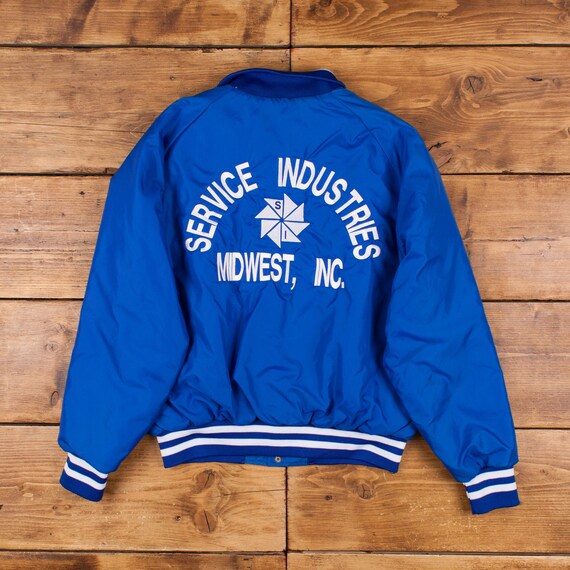 Vintage Aristo Jac Varsity Jacket L 90s Coach USA Made Blue
