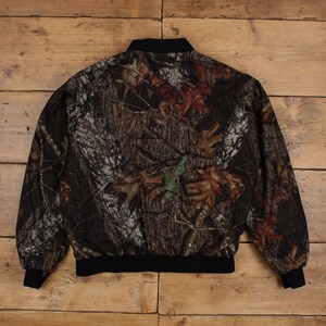 Browning Bomber Jacket L Mens Green Reversible Real Tree Camo Olive image 2