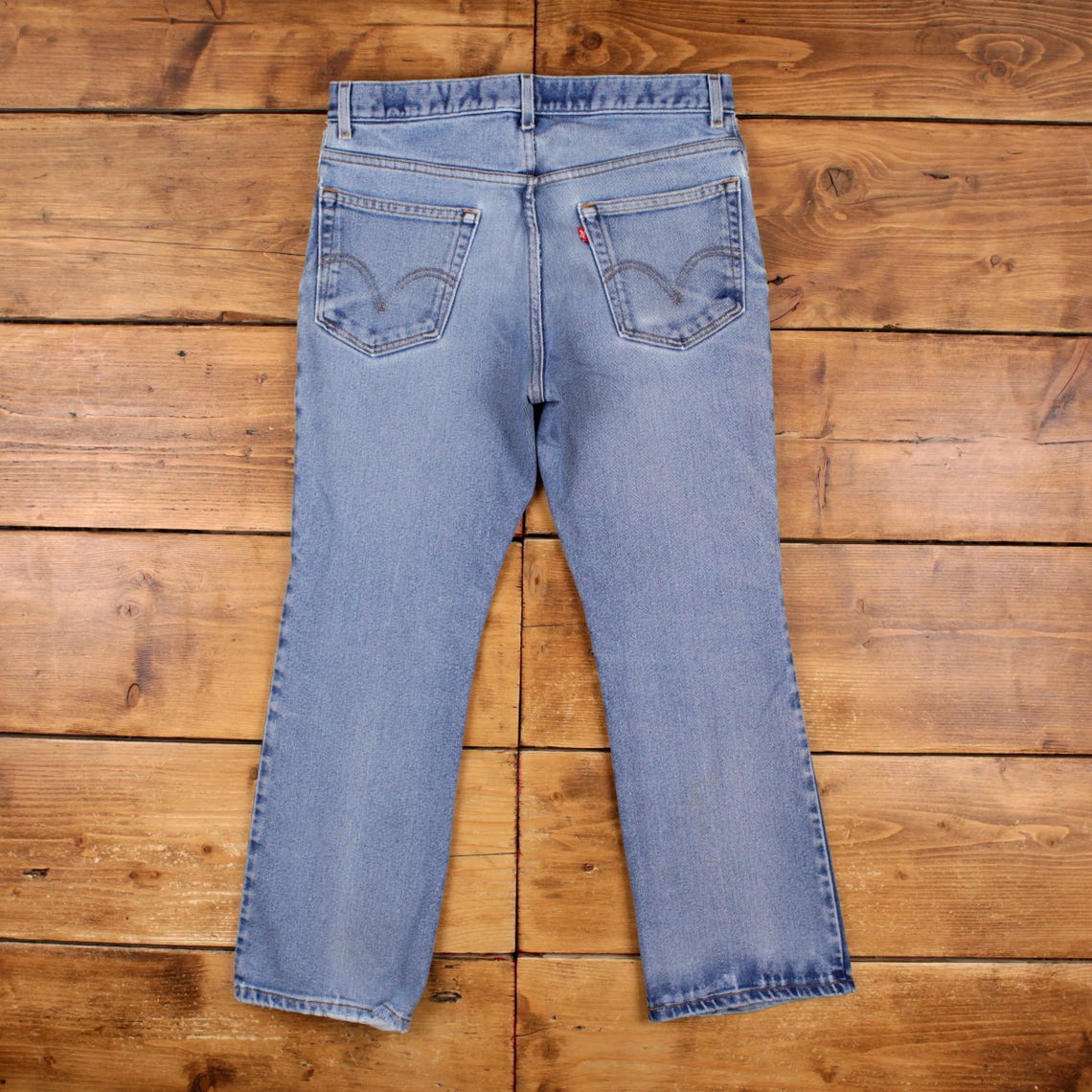 Levis 517 Bootcut Jeans 34x30 Blue Regular Boot Cut Stonewash Red Tab Denim, foto 2 di 5