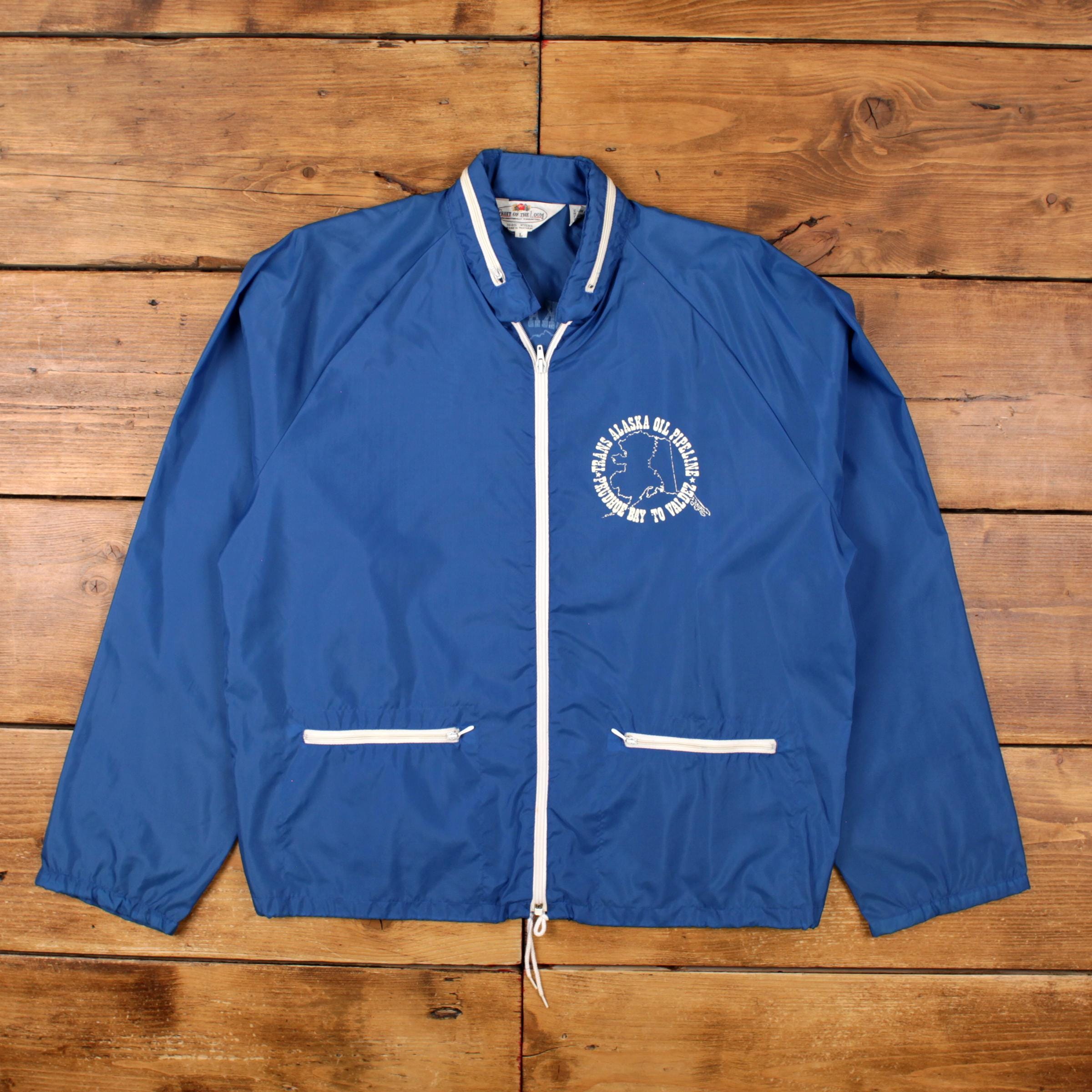 Vintage Fruit of the Loom Coach Jacket L 70s Graphic Logo Blue - Etsy
