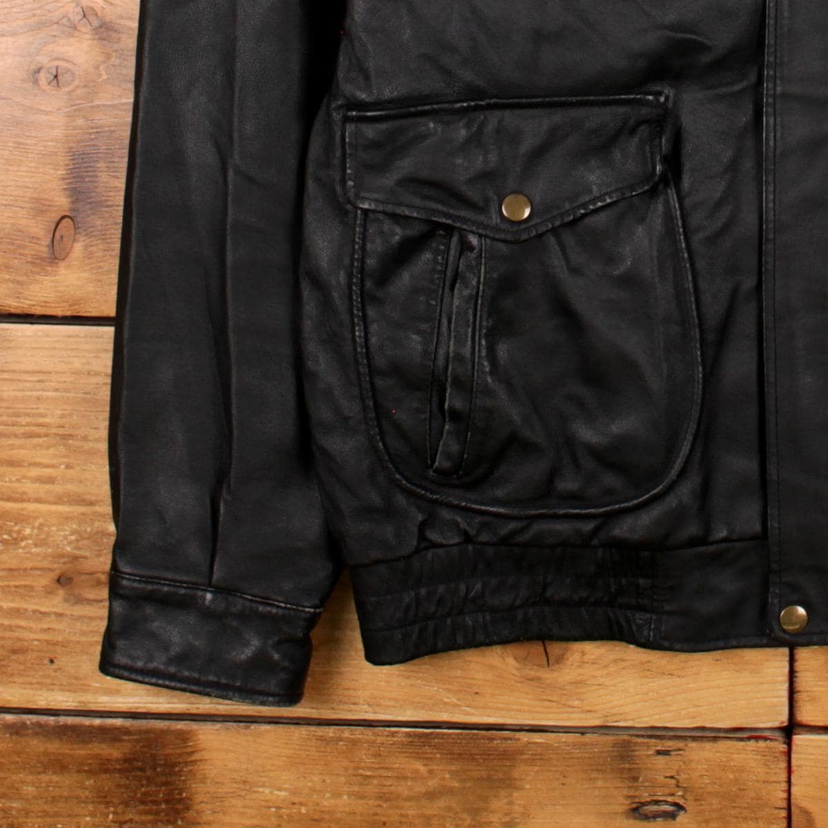 Vintage St John's Bay Leather Jacket L Bomber Black - Etsy