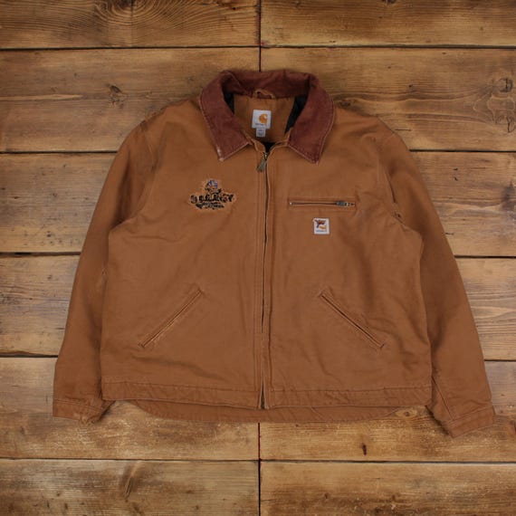 Vintage Carhartt Workwear Jacket 2XL Detroit Blanket Lined Brown