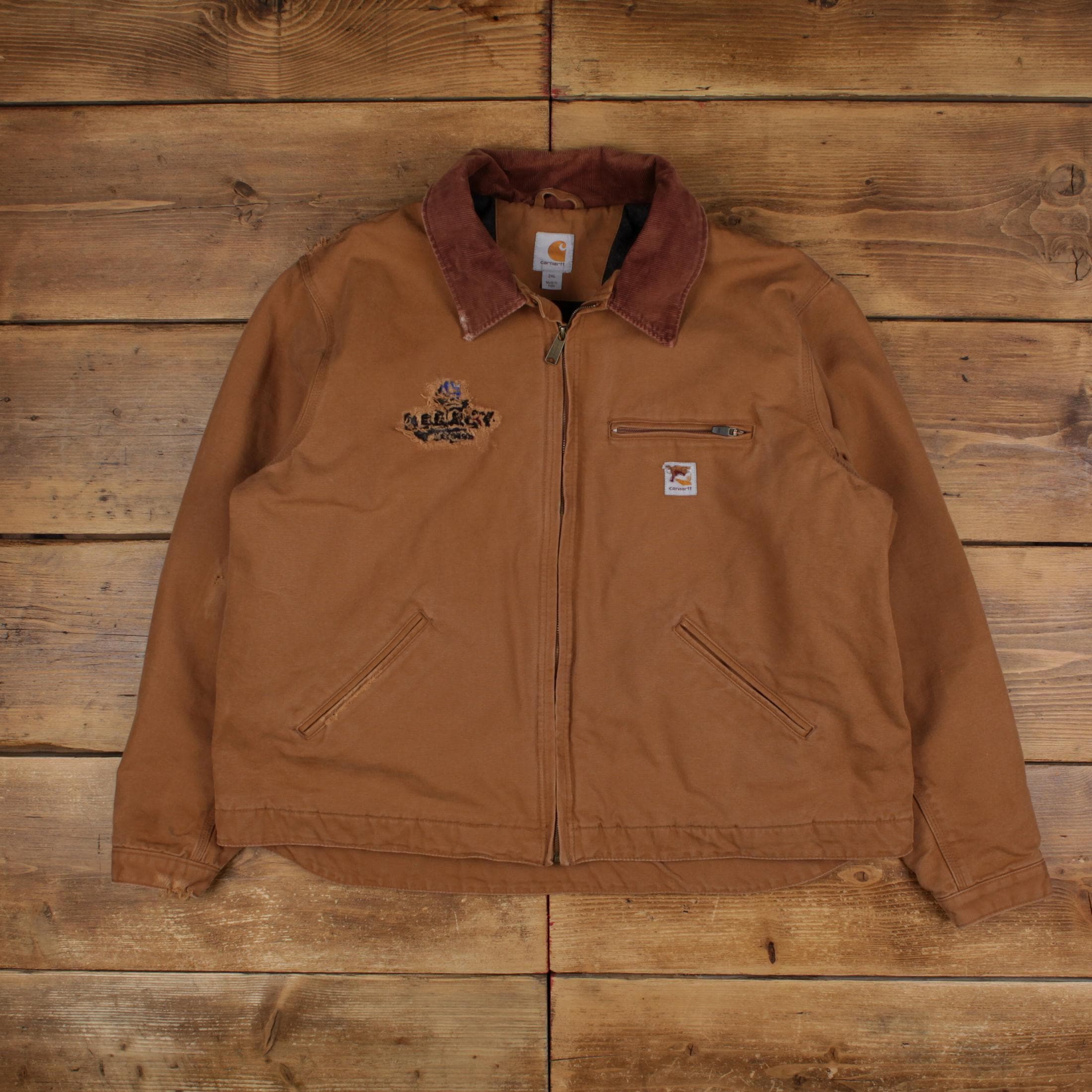 Vintage Carhartt Workwear Jacket 2XL Detroit Blanket Lined Brown