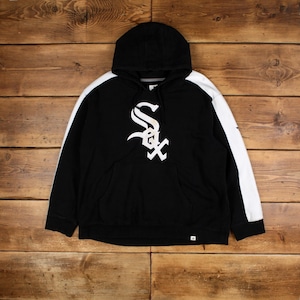 Vintage Fanatics MLB Hoodie 2XL White Sox Roundneck Hooded Mens Black