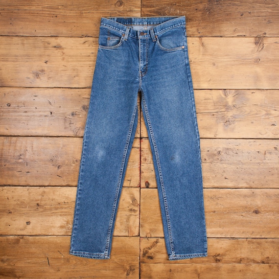 Vintage Levis Jeans 30 x 31 90s Medium Wash Straight Blue Womens Red Tab Denim