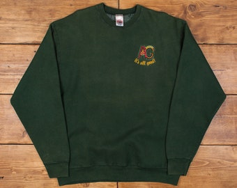 Vintage Fruit Of The Loom Graphic Sweatshirt XL 80s USA Made African Graffiti