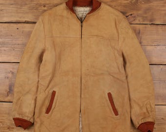 Vintage Sears Track Jacket M 70s Two Stripes Blue Womens Zip