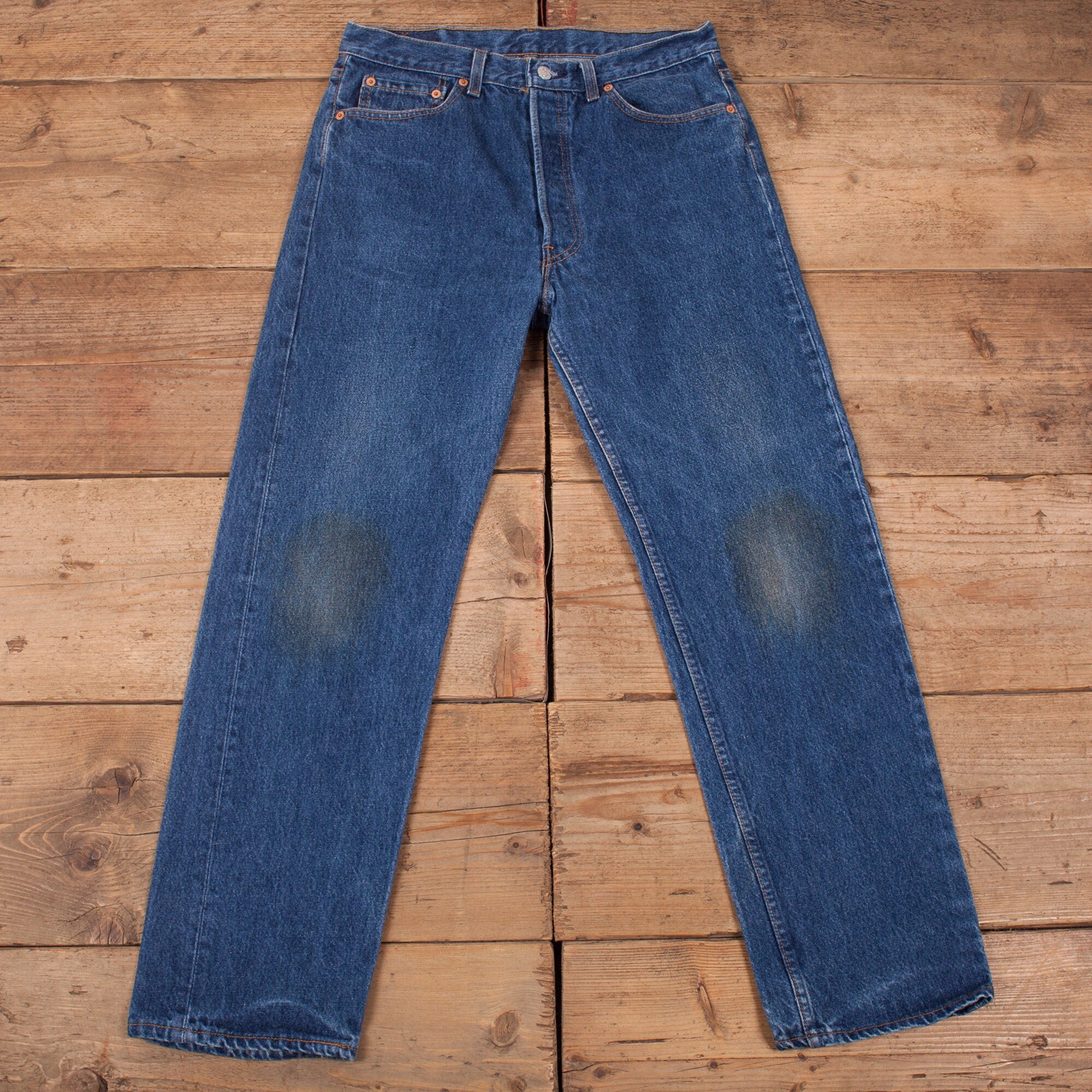 Vintage Levis 501 Jeans 33 X 30 90s USA Made Dark Stonewash