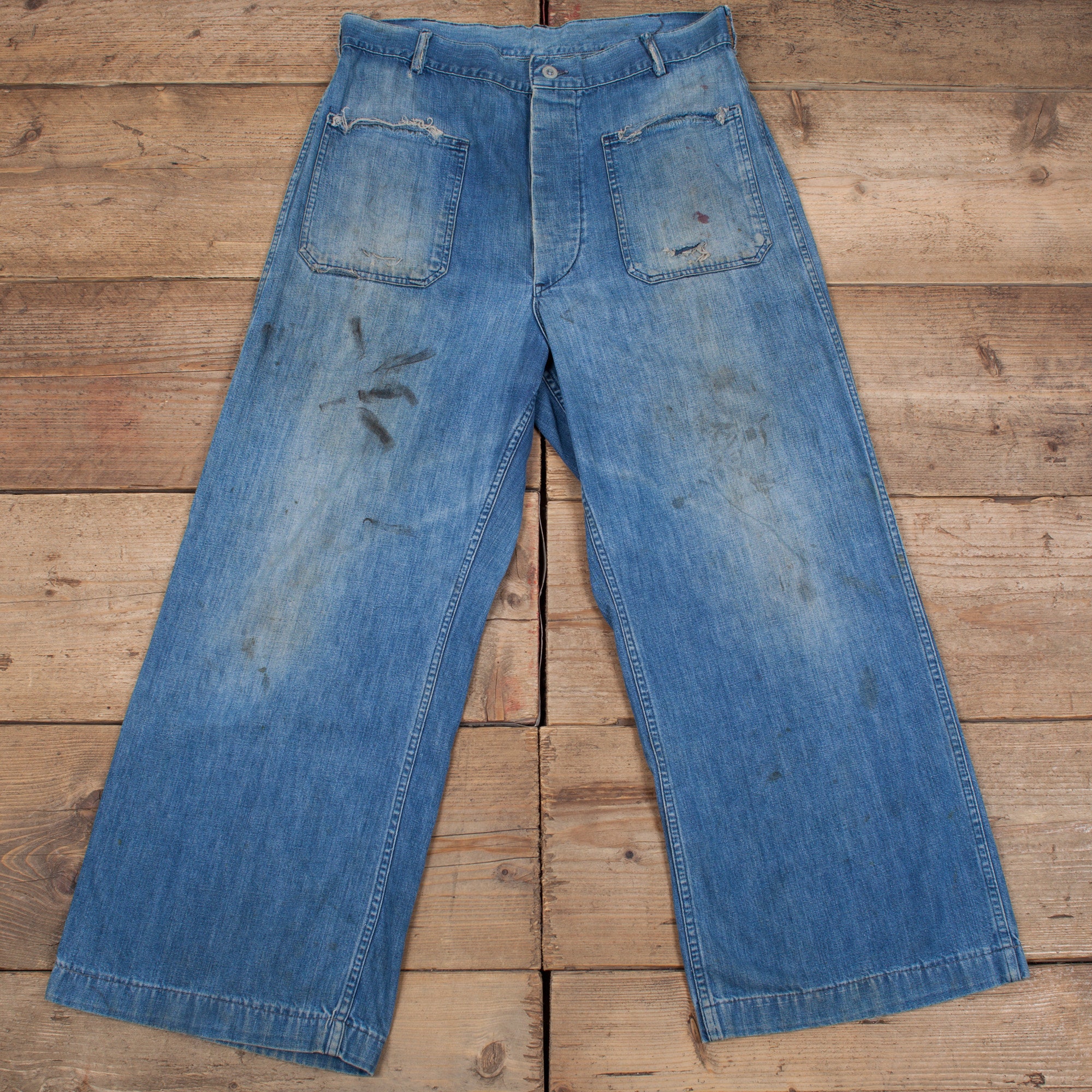 Vintage WW2 USN Jeans Dungaree 34 X 28 