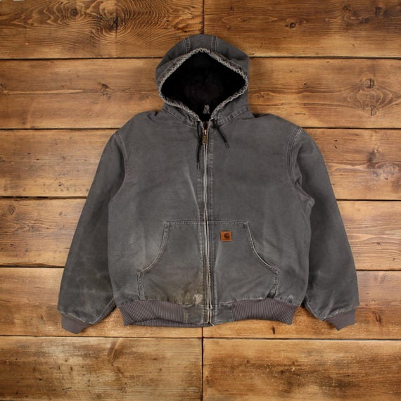 90s Carhartt zip hoodie　グレー　アクティブジャケット Carhartt WIP コート ジャケット ACTIVE JACKET（カーハート