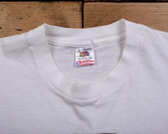 Vintage Fruit of the Loom Single Stitch T Shirt Graphic Large 90s