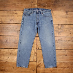 Vintage Levis 505 Jeans 36 x 29 Stonewash Straight Blue Red Tab Denim