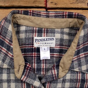 Vintage Pendleton Wool Flannel Shirt Plaid L Womens Long Sleeve Heritage Outdoor image 3
