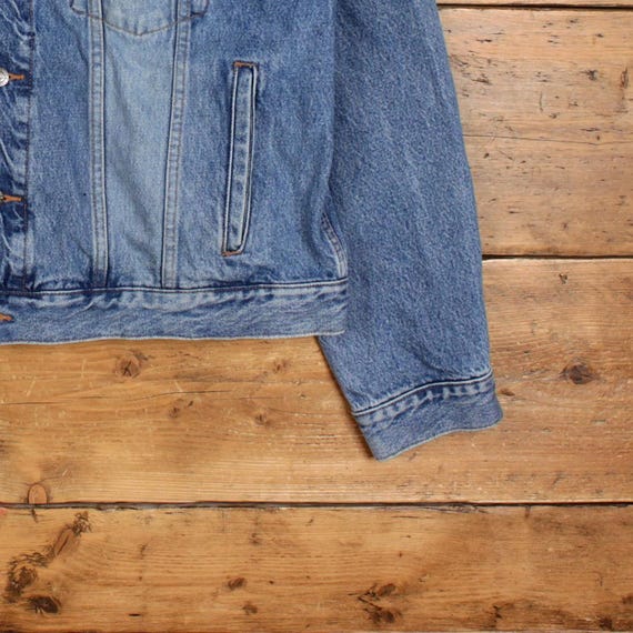 Vintage Eddie Bauer Denim Jacket XL Trucker Blue - Etsy
