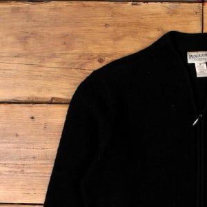 Vintage Pendleton Shacket Jacket M 90s Embroidered Floral Black Womens image 4