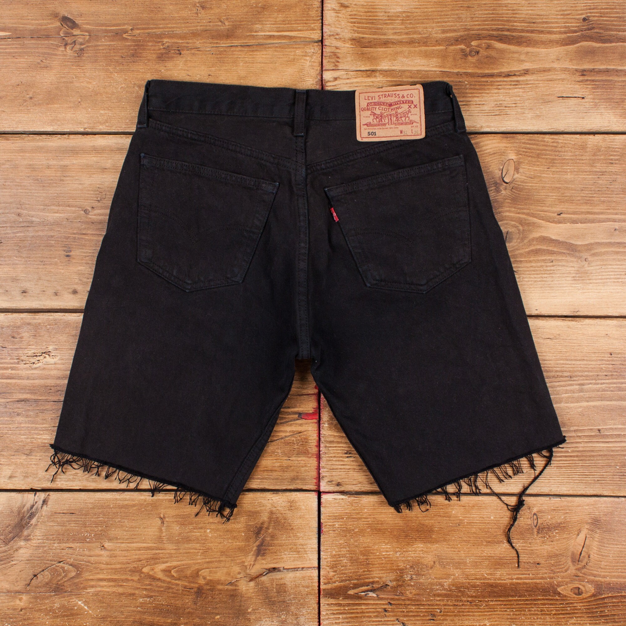 Black levi top 501 shorts mens