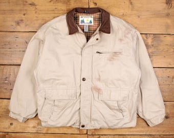 Vintage Banana Republic Workwear Jacket M 90s Barn Coat Chore Blue