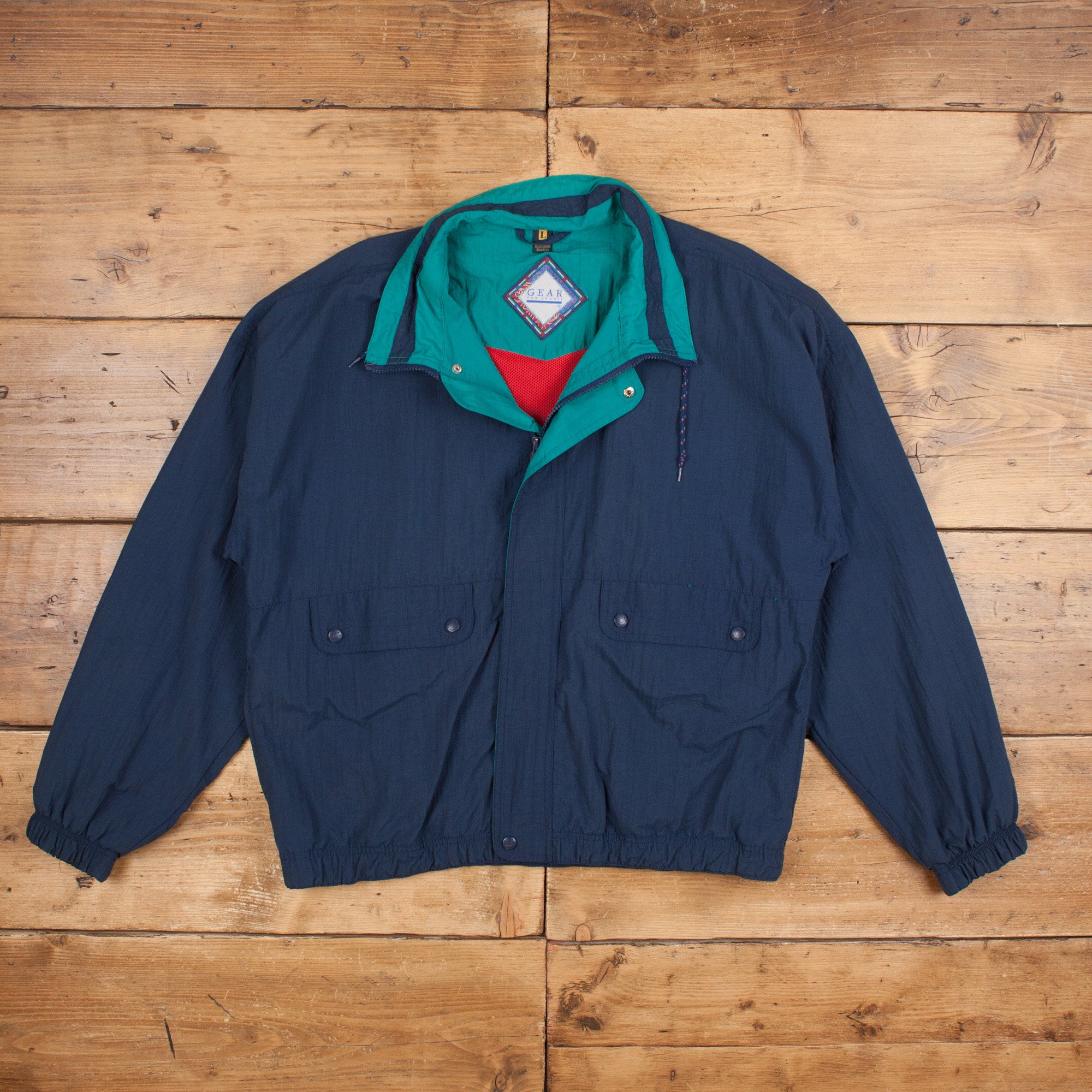 Vintage Gear for Sports Windbreaker Jacket L 90s Blue Zip - Etsy Vintage Gear for Sports Windbreaker Jacket L 90s Blue Zip - Etsy