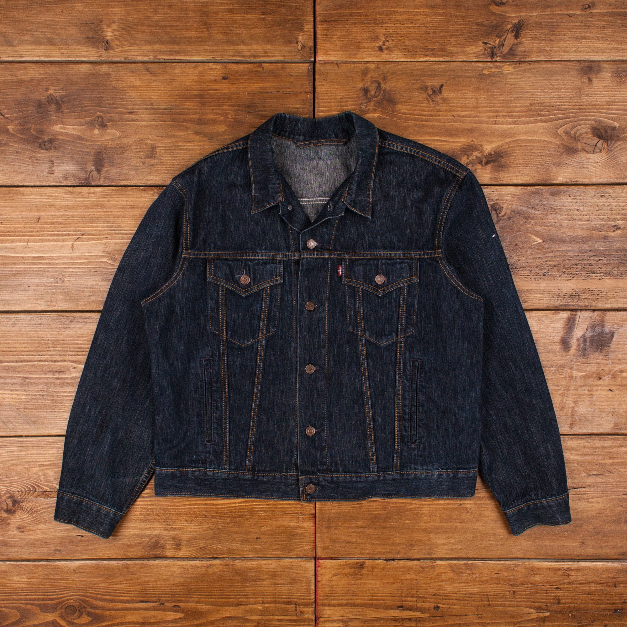 Buy Vintage Levis Denim Jacket XL Trucker Red Tab Indigo Blue Online in  India - Etsy