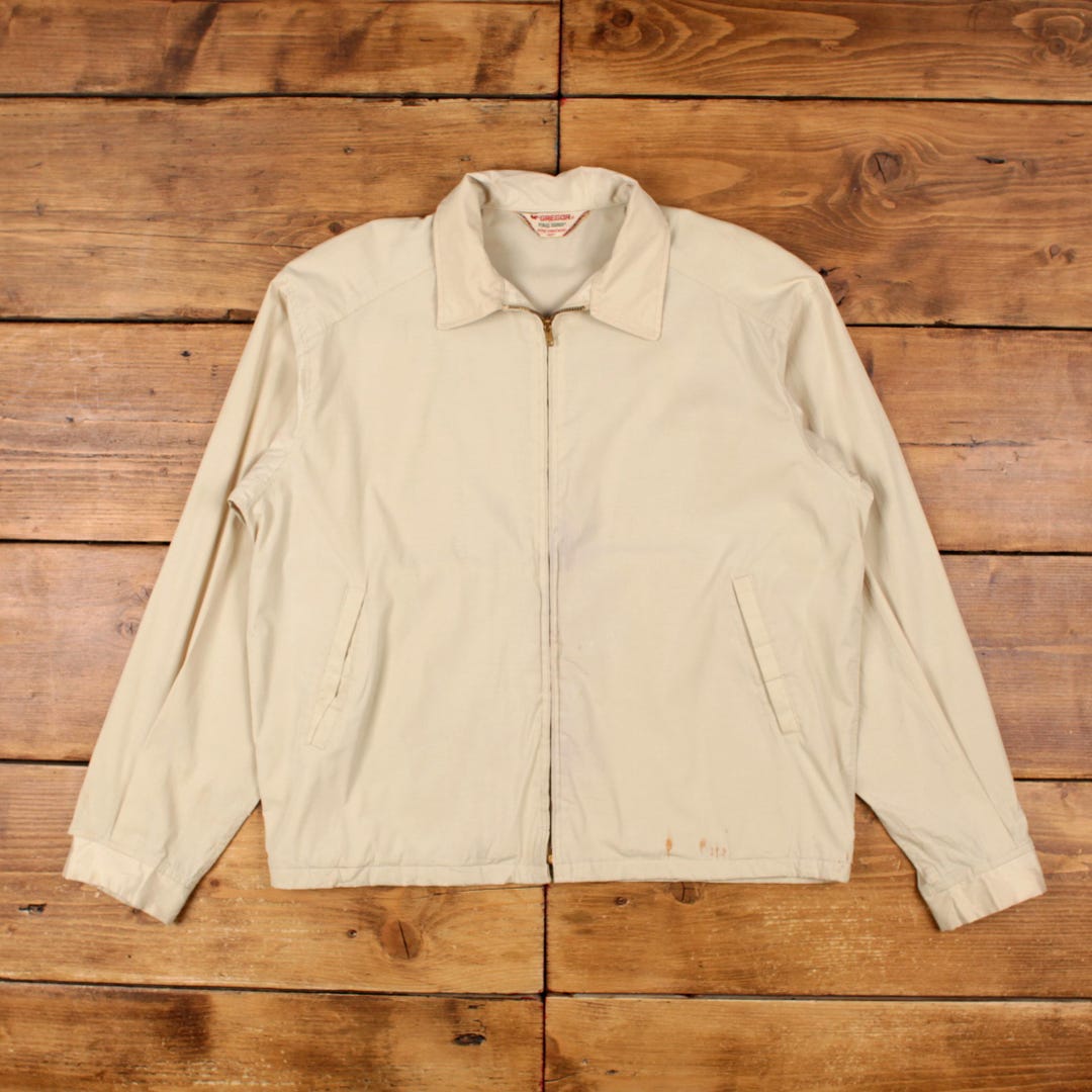 Vintage Mcgregor Bomber Jacket L 80s Windbreaker Talon Zip